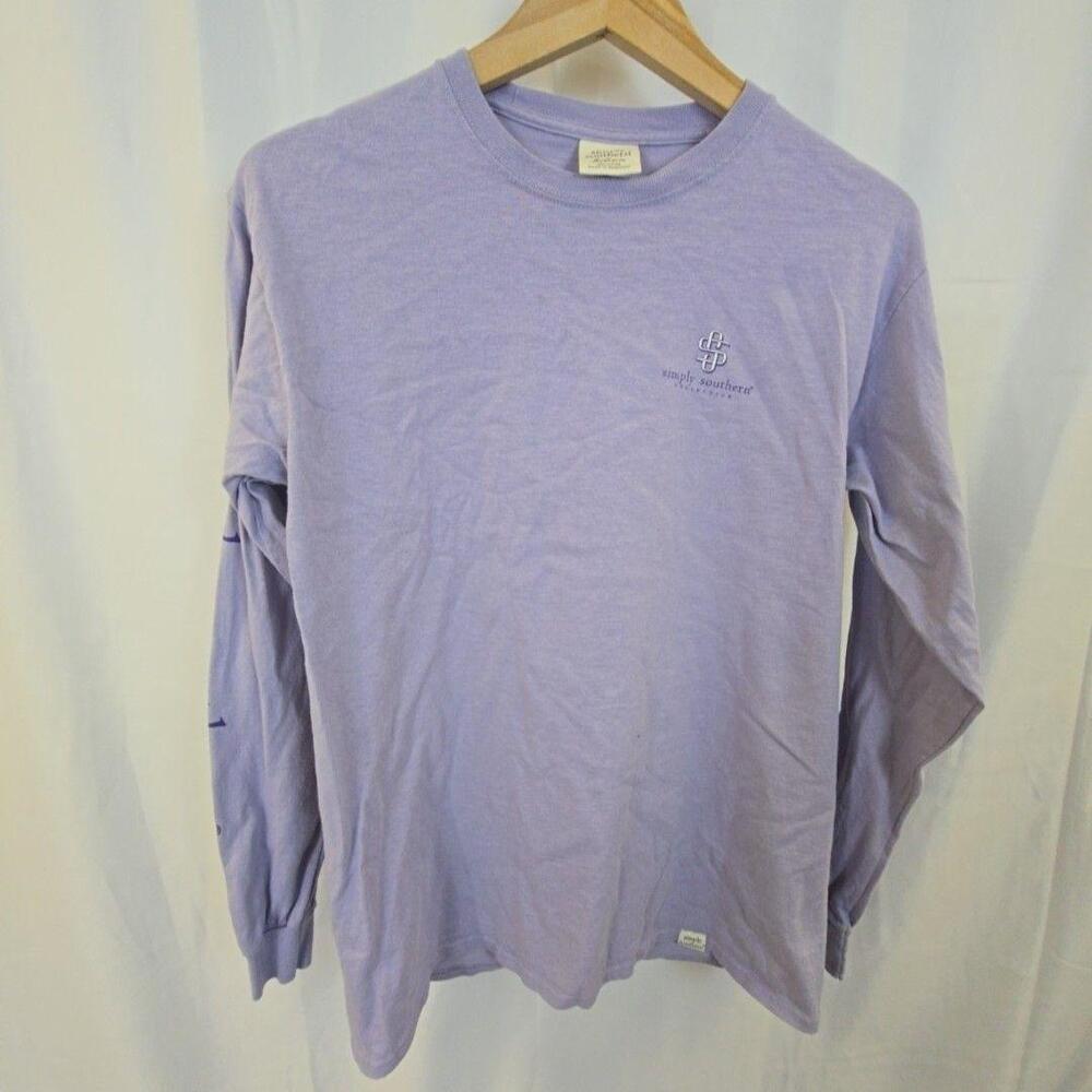 Simply Southern Shirt Womens Medium Purple Long Sleeve Wander Jeep Graphic Tee